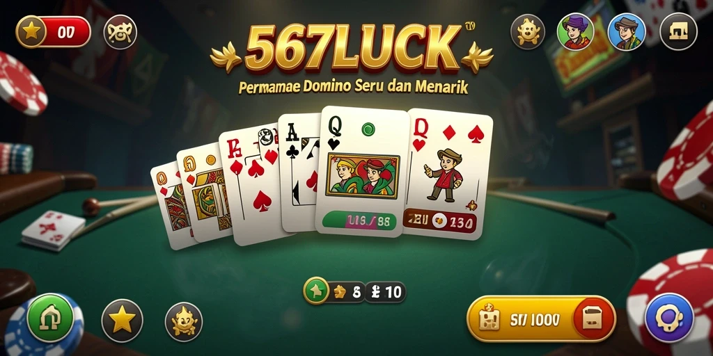Gameplay mendebarkan dalam 567LUCK yang menampilkan domino yang menarik.