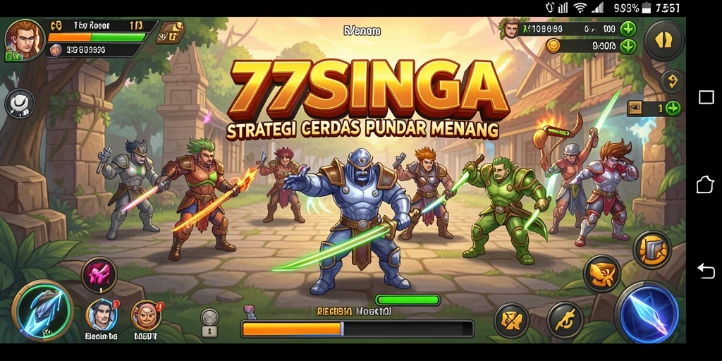 Tampilan gameplay <strong>77SINGA</strong> dengan strategi yang menegangkan dan mendebarkan.