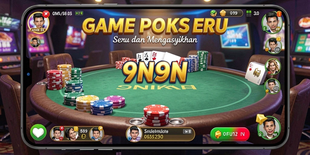 Tampilan gameplay seru di 9N9N dengan aksi Poker yang menegangkan.