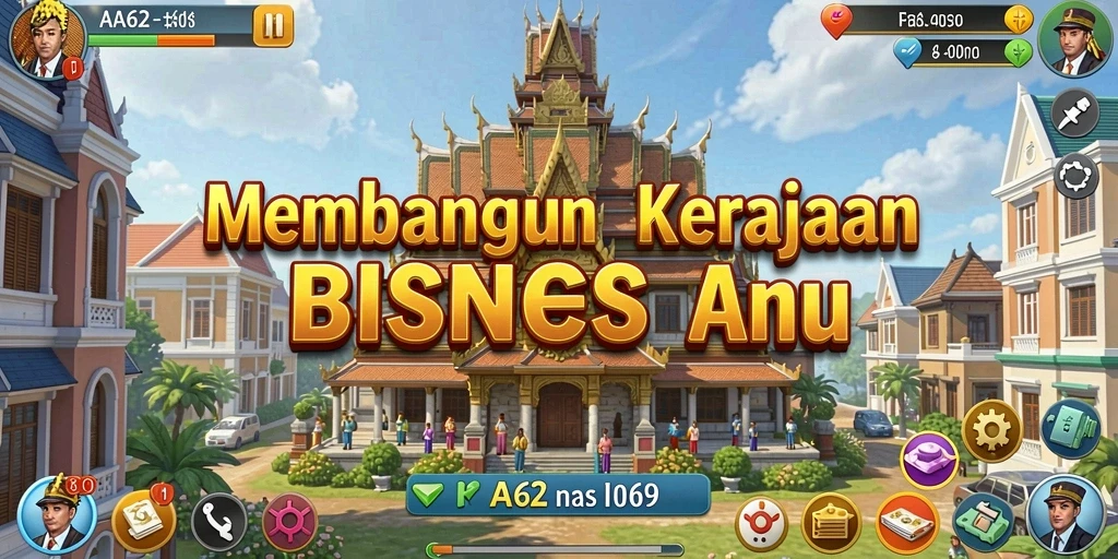 Menampilkan gameplay menarik dan strategi bisnis dalam AA62.