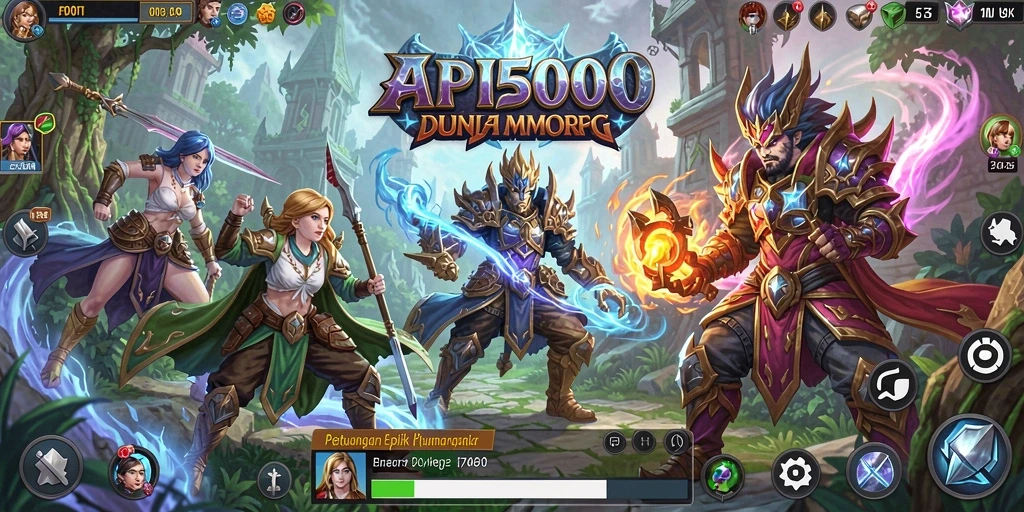 Tangkapan layar gameplay API5000 menampilkan pertarungan epik antara karakter dan monster.