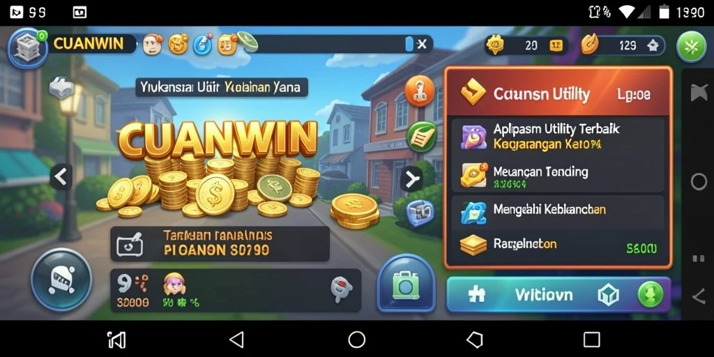 Tampilan antarmuka CUANWIN yang menarik dan informatif untuk manajemen keuangan.