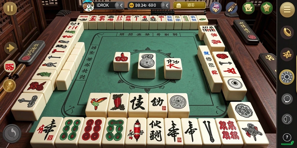 Screenshot utama IDROK yang menunjukkan gameplay Mahjong yang menantang.