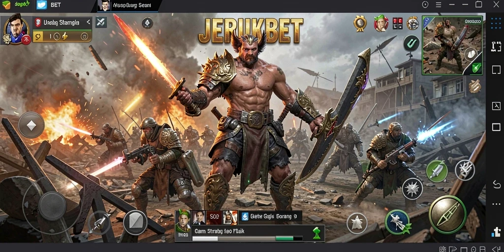 Tangkapan layar JERUKBET menampilkan aksi strategis yang mendebarkan dari gameplay SLG.