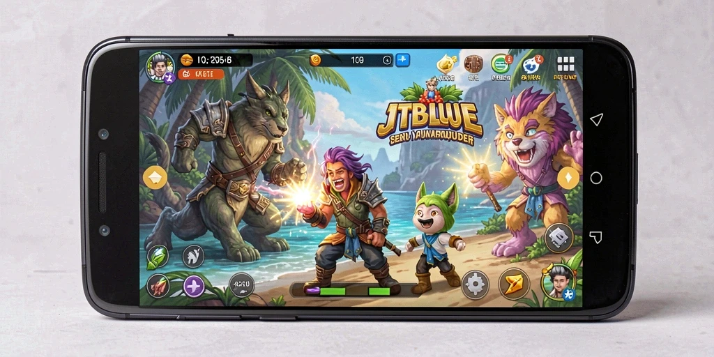 Gameplay JTBLUE yang penuh aksi dan petualangan seru.