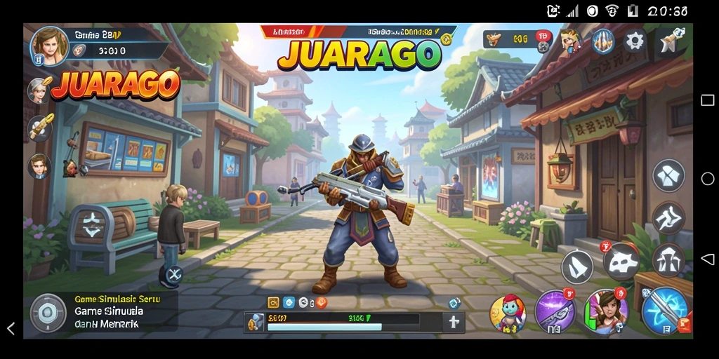 Tampilan gameplay menarik dari JUARAGO menunjukkan kebebasan berkreasi.