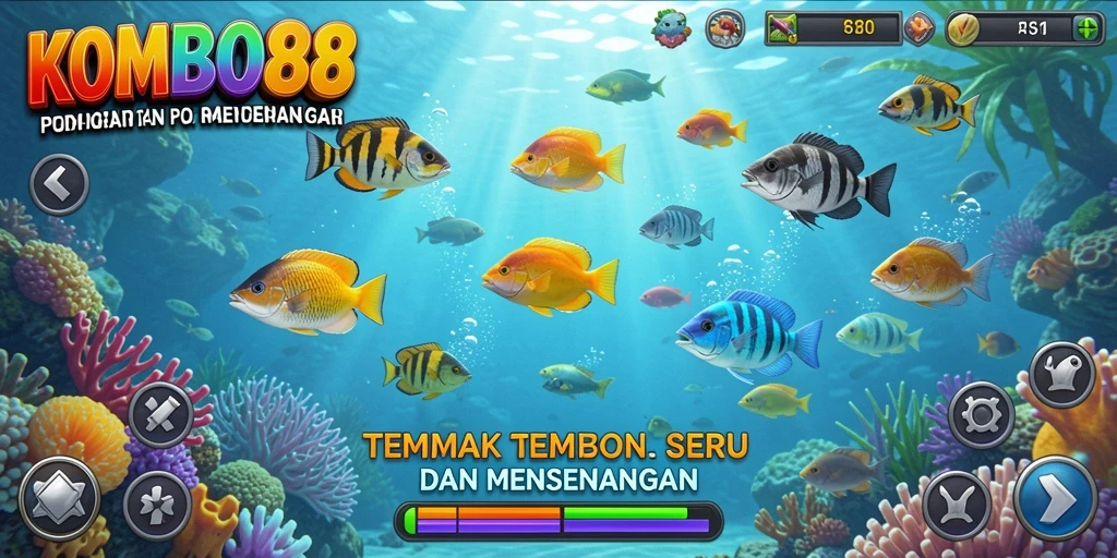 Gameplay menembak ikan yang seru dan memukau di KOMBO88.