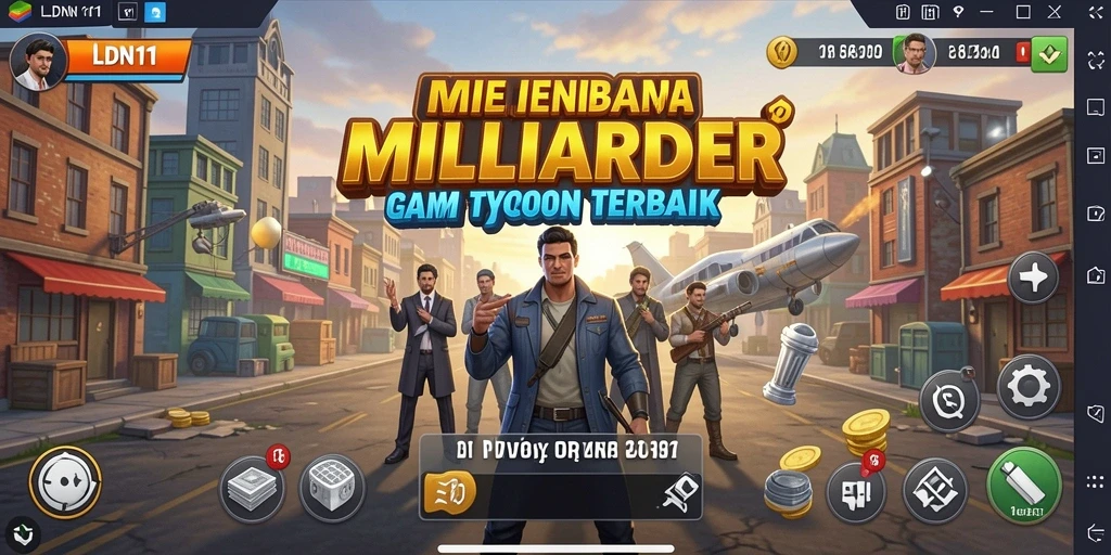 Screenshot gameplay LDN11 yang menunjukkan strategi bisnis yang cerdas.