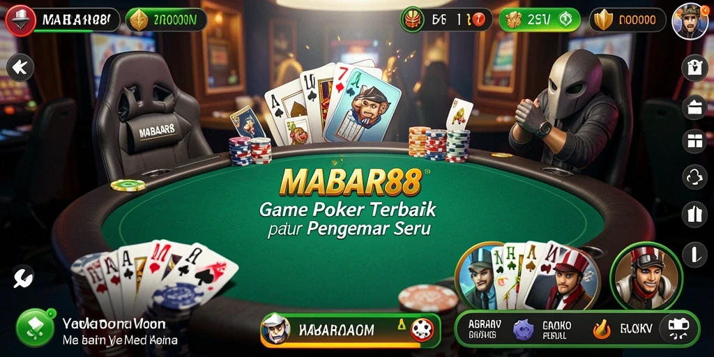 Tampilan gameplay MABAR88 yang menegangkan dan seru.
