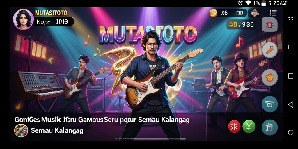 Tampilan menarik dari gameplay musik di MUTASITOTO.