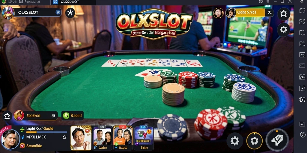 Screenshot utama OLXSLOT menampilkan gameplay Gaple yang seru.