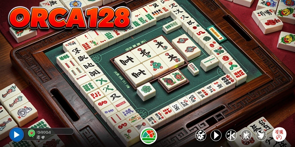 Screenshot gameplay ORCA128 menampilkan tantangan Mahjong yang seru.