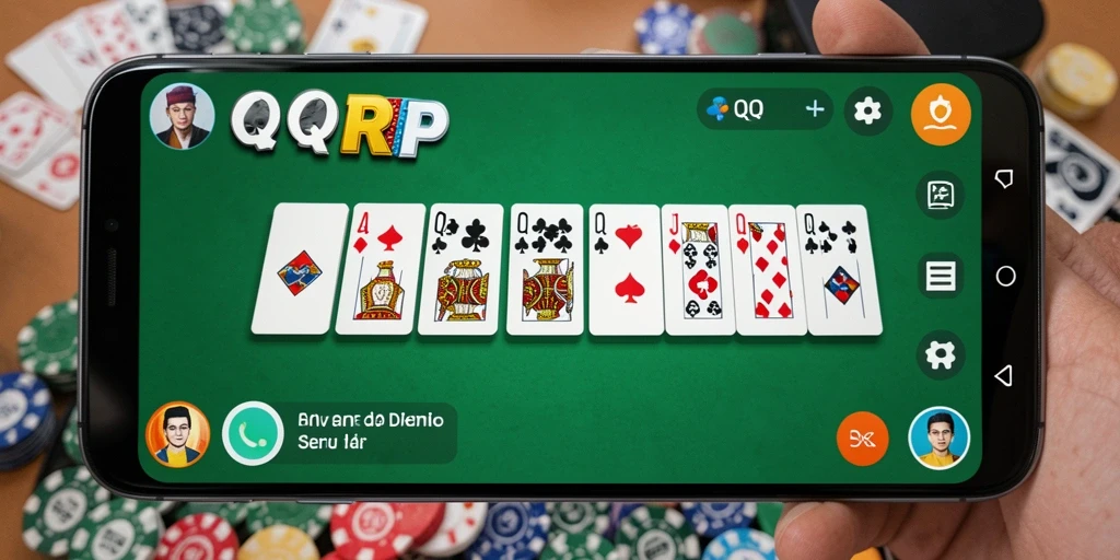 Tampilan gameplay QQRP yang seru dalam permainan Domino.