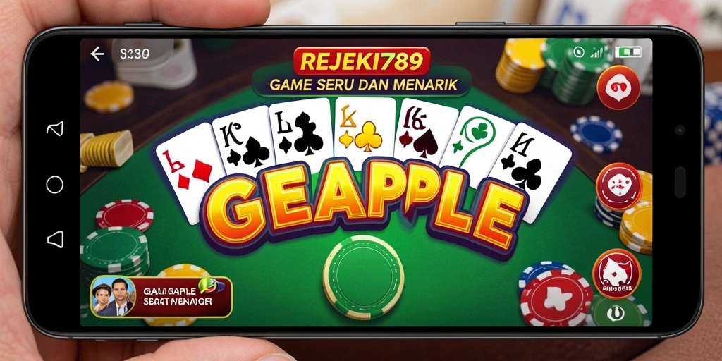 Tampilan gameplay seru dalam REJEKI789 saat bermain Gaple.
