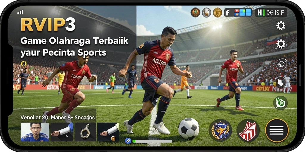 Tampilan gameplay intens dari RVIP3 yang penuh aksi olahraga.