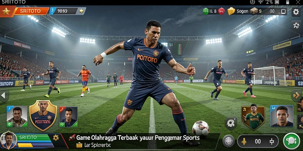 Tampilan gameplay <strong>SRITOTO</strong> yang menegangkan dengan aksi olahraga seru.