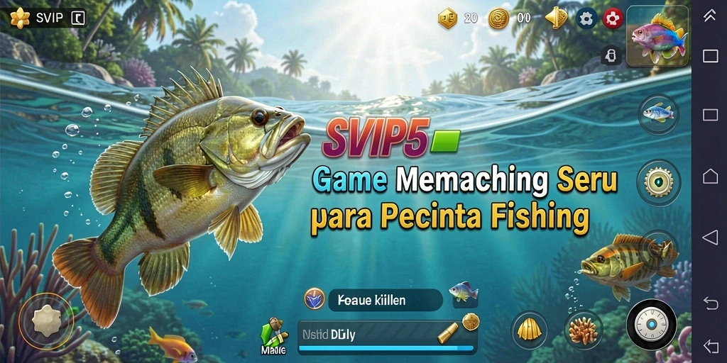 Screenshot SVIP5 menampilkan suasana memancing yang menakjubkan dan menantang.