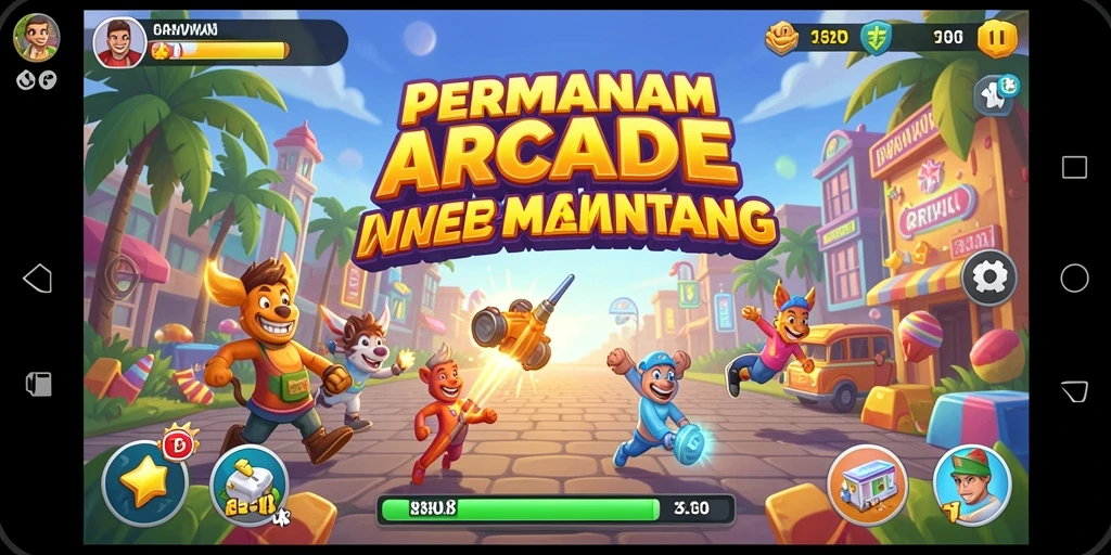 Tangkapan layar T6 menampilkan aksi seru gameplay Arcade yang menantang.