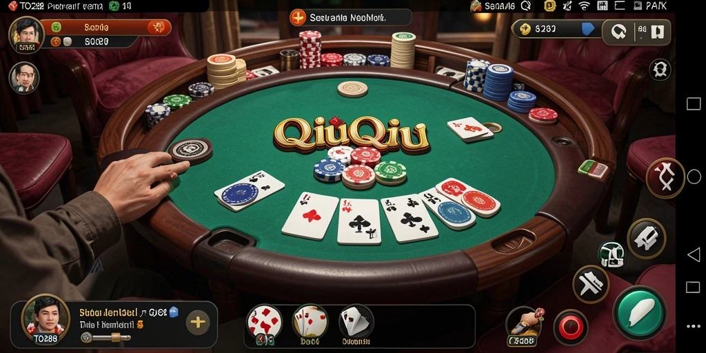 Screenshot gameplay TO288 yang menunjukkan aksi seru QiuQiu.
