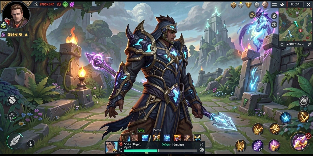 Tangkapan layar utama gameplay MMORPG VV62 penuh aksi.
