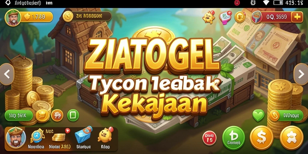 Tangkapan layar gameplay ZIATOGEL yang menampilkan manajemen bisnis yang seru.